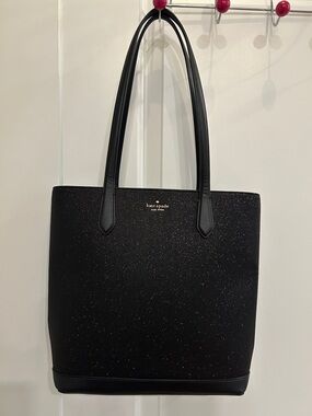 kate spade Black Sparkle Tote Bag